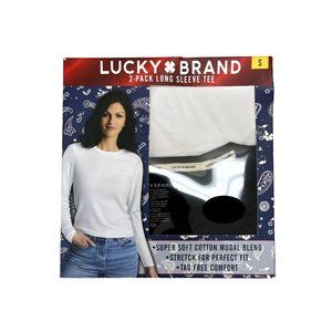 LUCKY BRAND LADIES LONG SLEEVE TEE 2-PACK